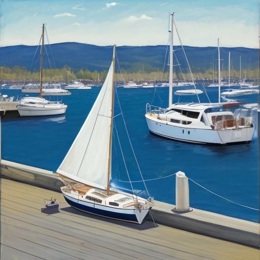 Sailboat Rides Whirlwind Storms in Serene Harbor