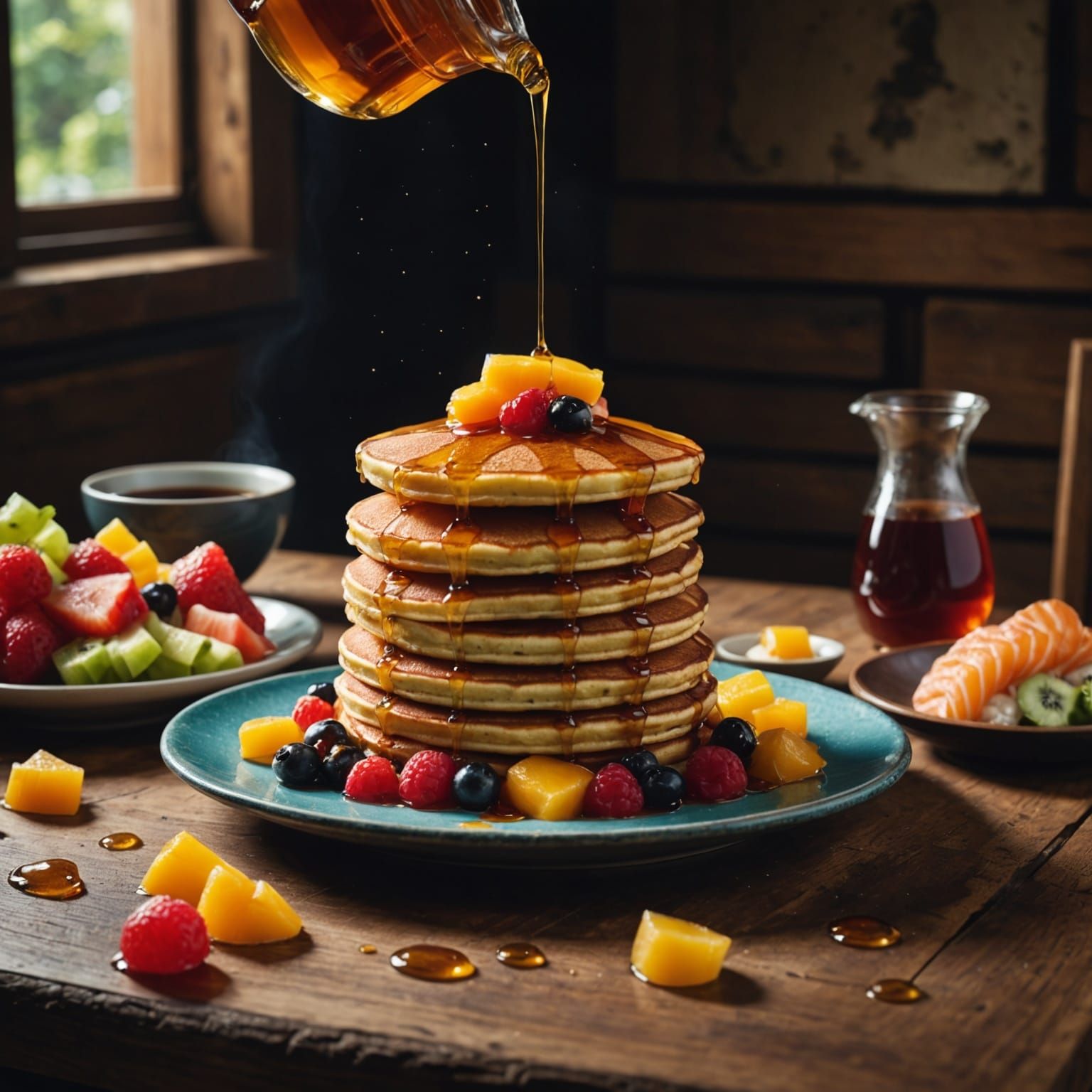 Surreal Food Still Life in Cinematic Style