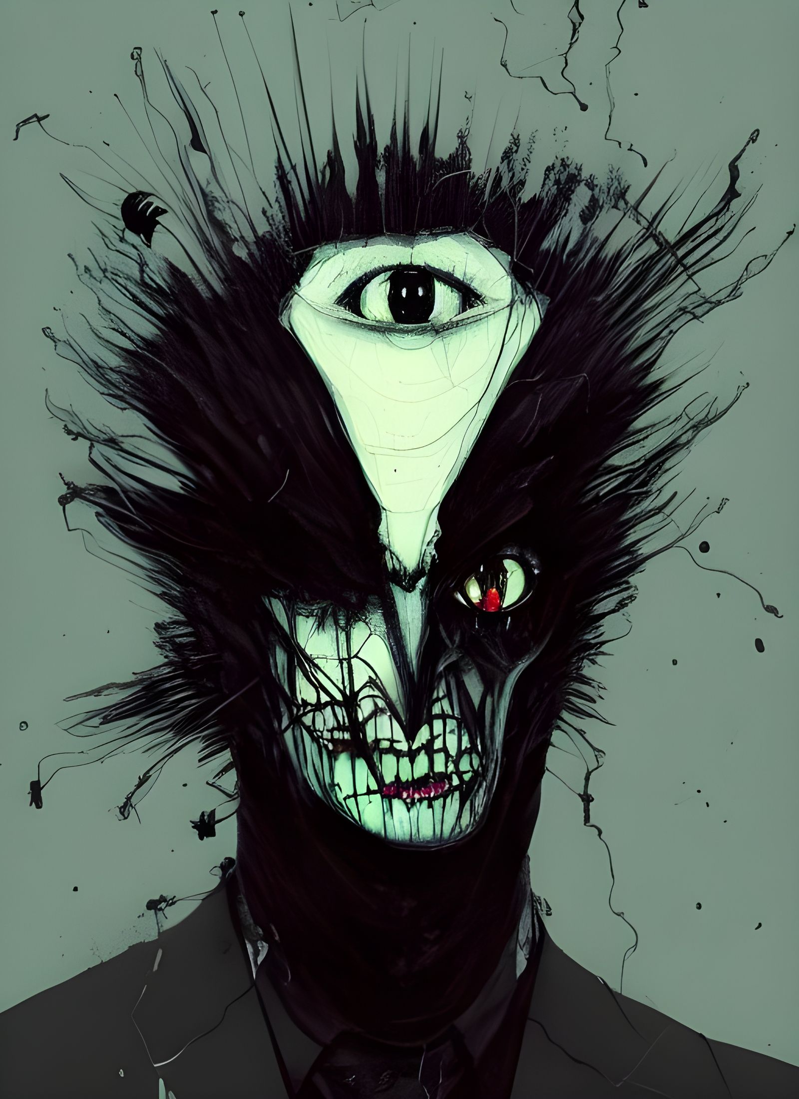 Sinister Portrait of the Mister Babadook in Deep, Cinematic...