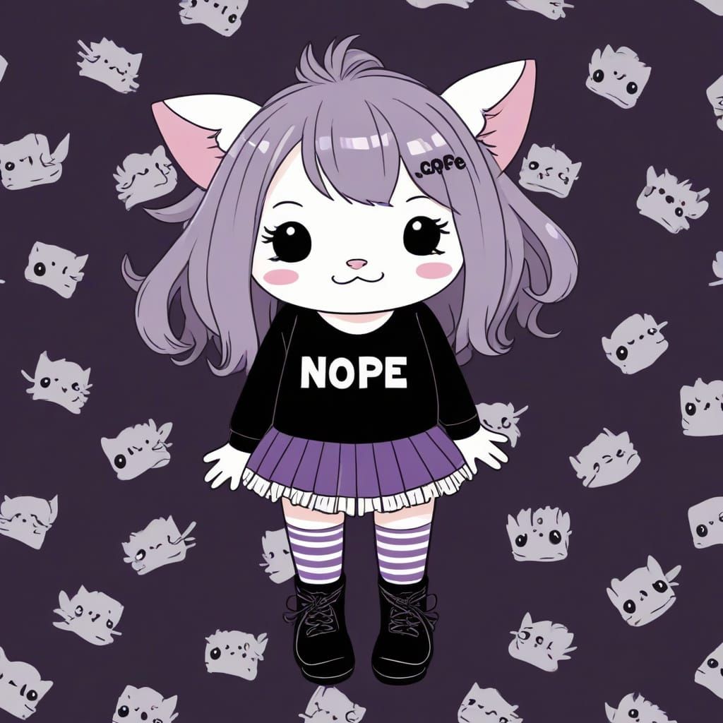 Anthropomorphic Axolotl Girl in Ace Pride Comic Style