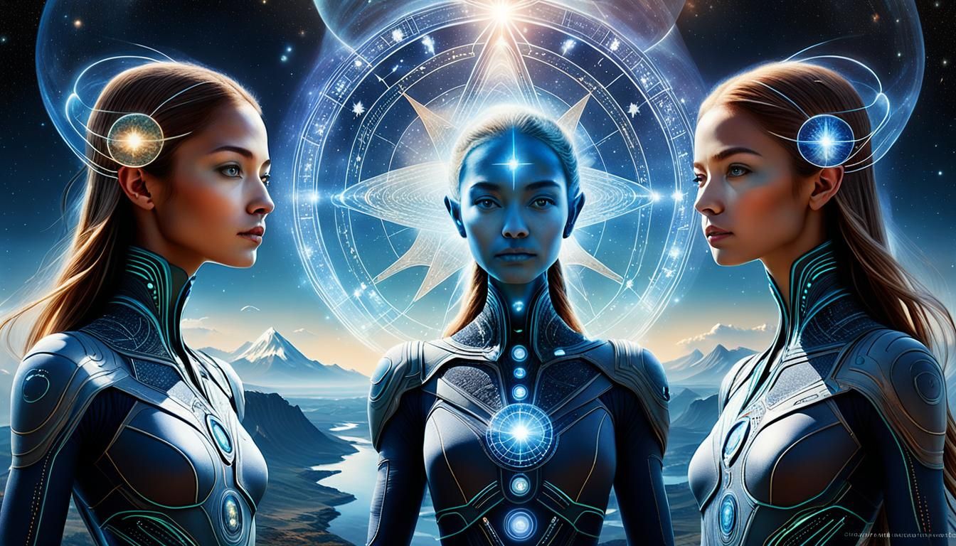 Galactic Family Arrivals in Futuristic Realism