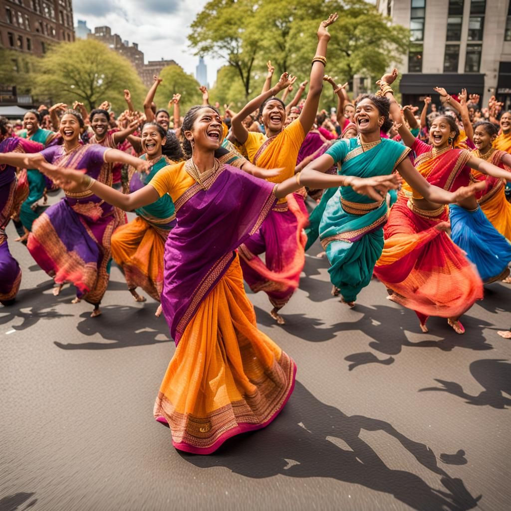 Vibrant Dance Parade Scene in New York City
