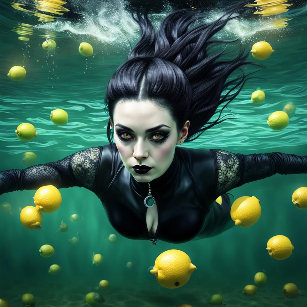 Goth Woman in a Sweet Surrealism