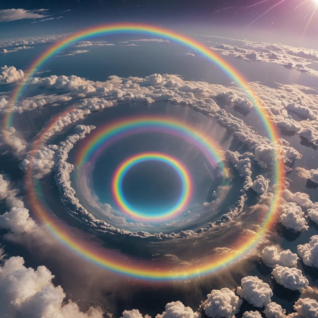 Cosmic Rainbow Oasis in a Sea of Outer Space Dust