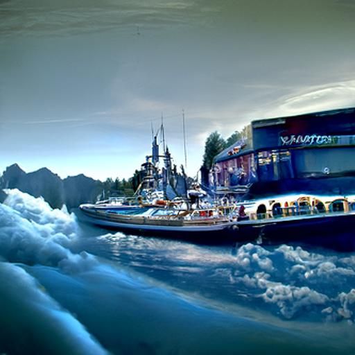 Ethereal Oceanic Haven in a Whispering Mist