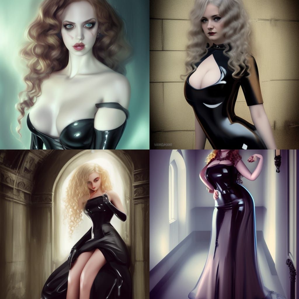 Ethereal Gothic Goddess in Victorian Elegance