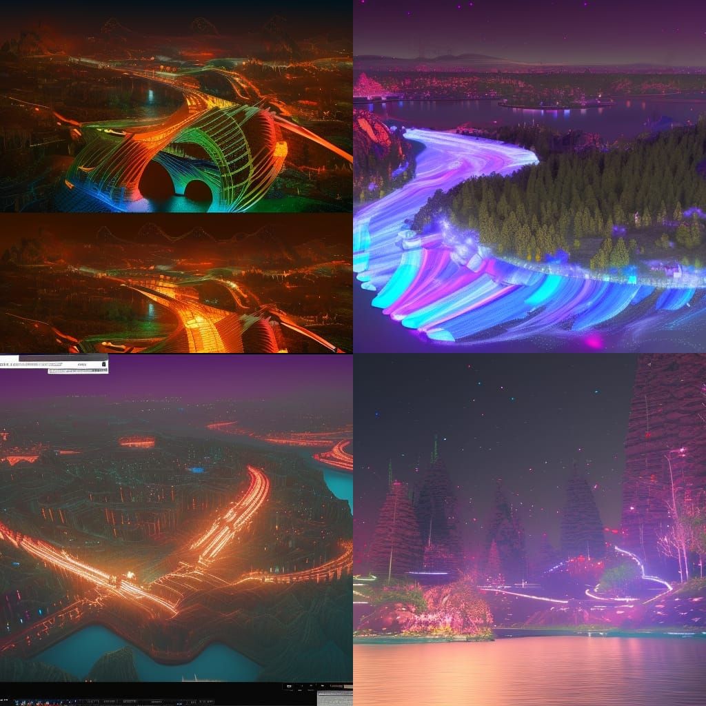 Ethereal Nighttime Drone Spectacle