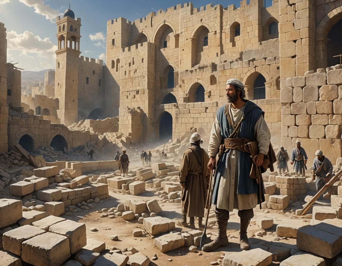 Nehemiah Leads Reconstruction of Ancient Jerusalem Walls in....