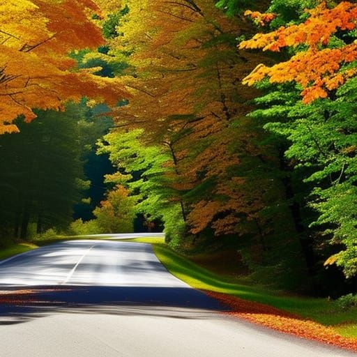 Autumn Country Road Farmers Market Scene