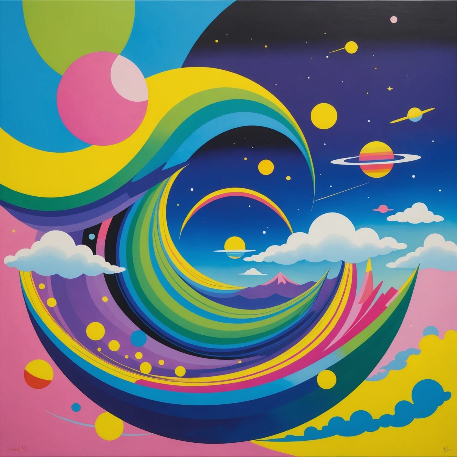 Abstract Light Dance in Vibrant Hues