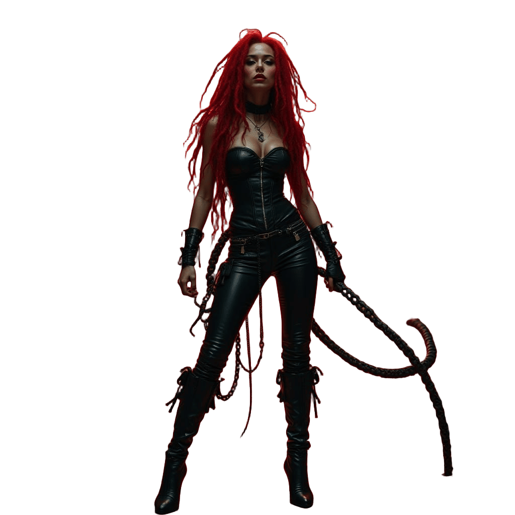 Dominant Gothic Goddess in Crimson Dungeon