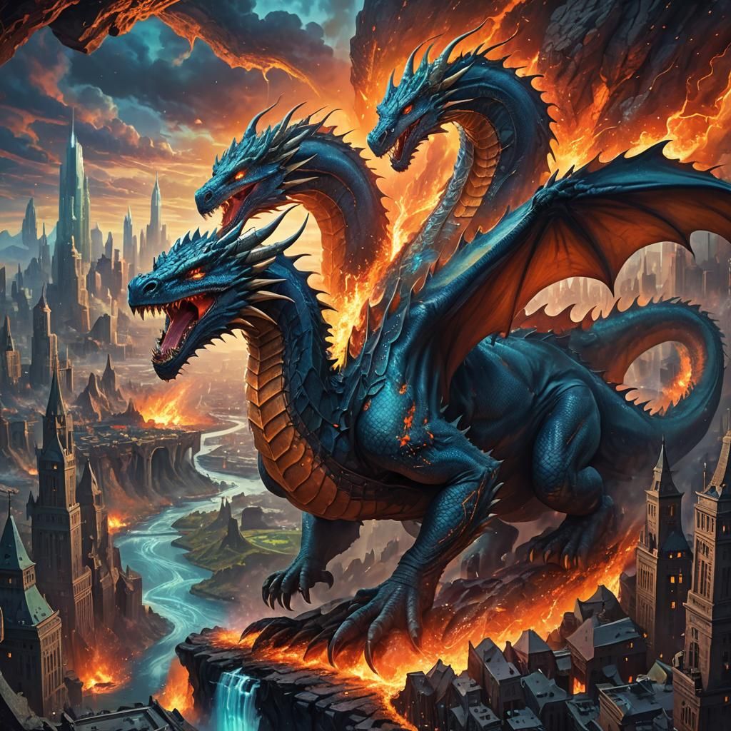 Dragon Unleashes City Within Its Belly in Fantastical Realis...
