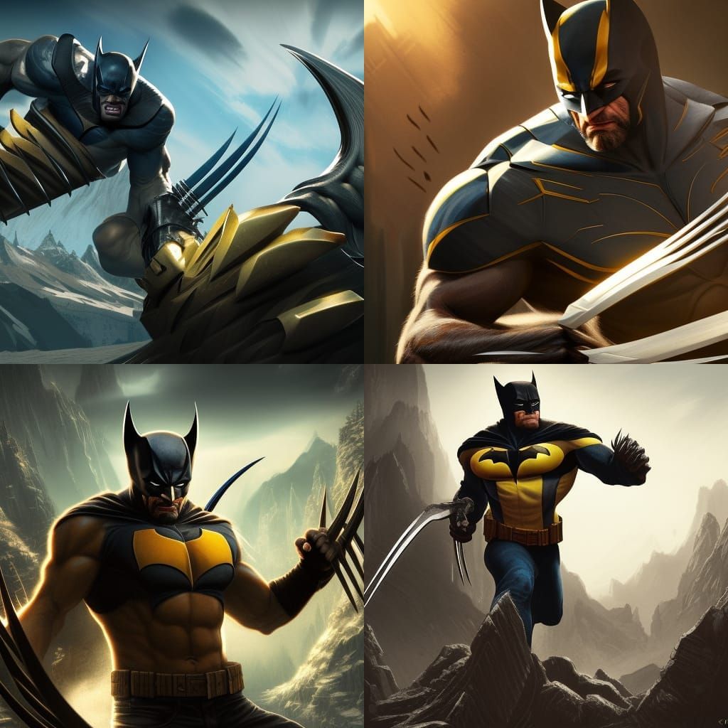 Cyberpunk Hero Merges: Wolverine Meets Batman in Stunning Hi...