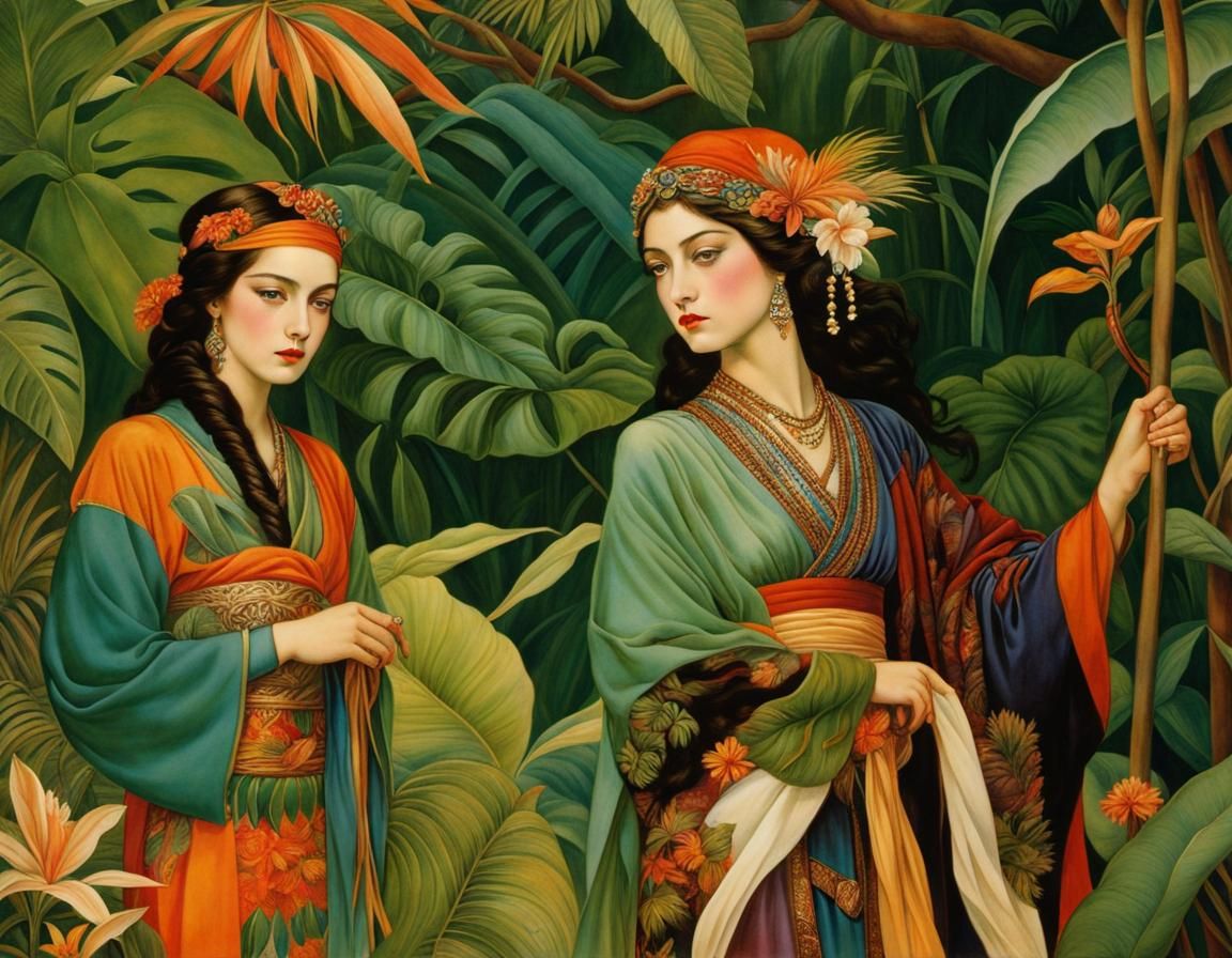 Orientalist Couturier in a Jungle Paradise