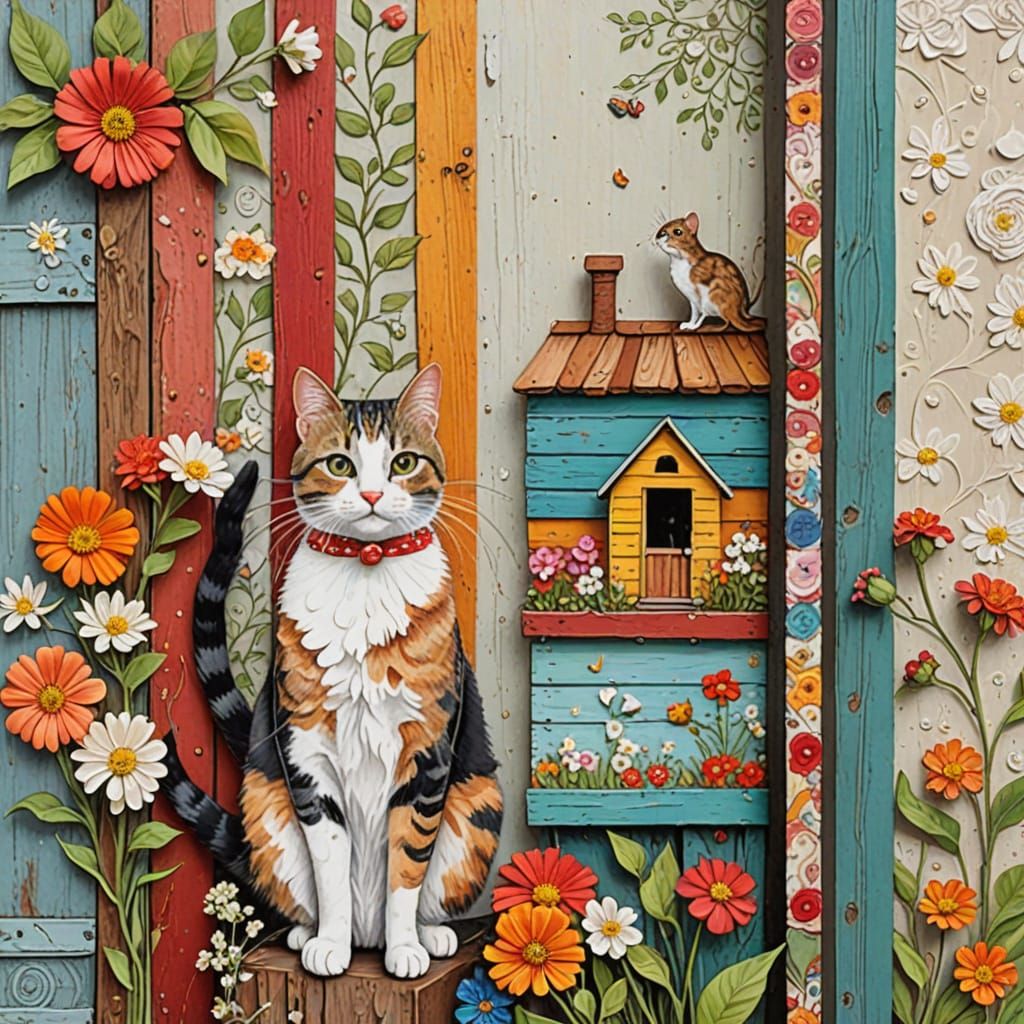 Charming Victorian Whimsy in Mixed Media Art
