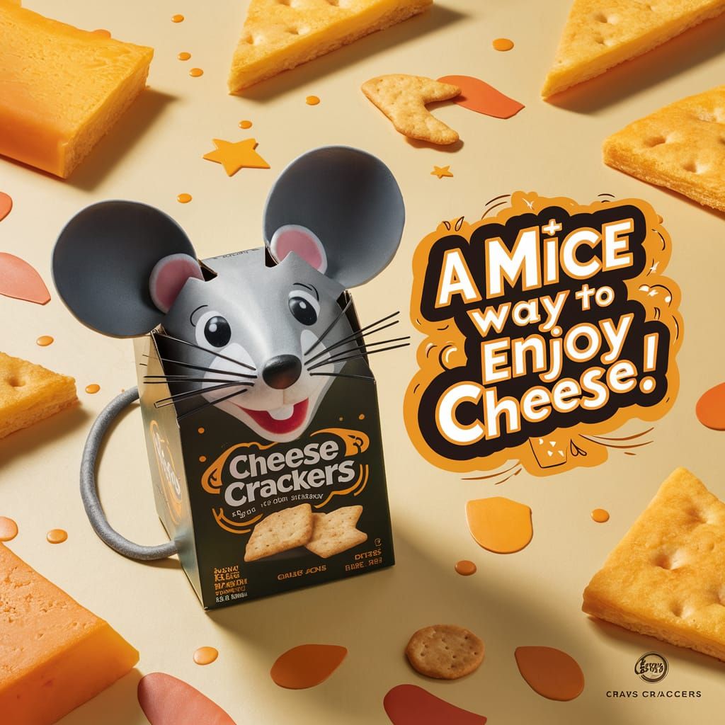 Mice Way to Enjoy Your Cheese -- Crackers