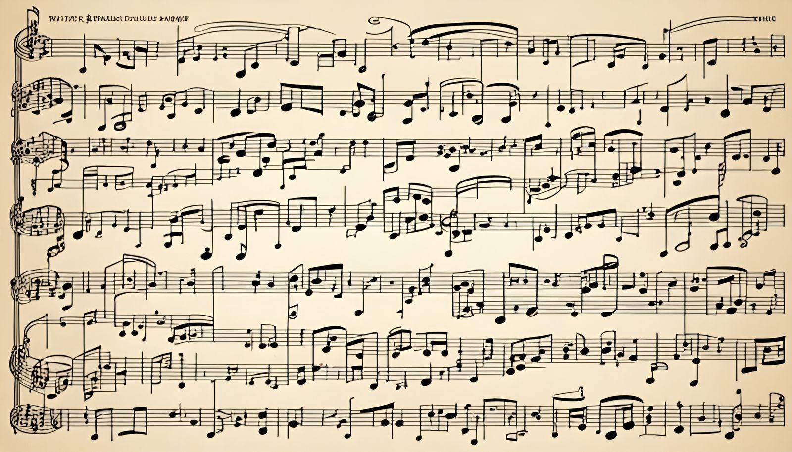 Experimental Music Notation Diagrams in Stipple Style