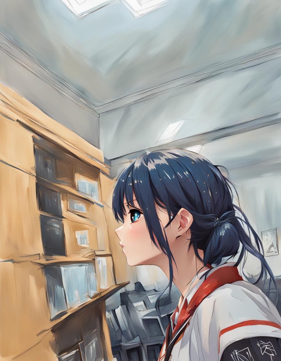 Delicate Anime-Inspired Portrait of a Young Girl