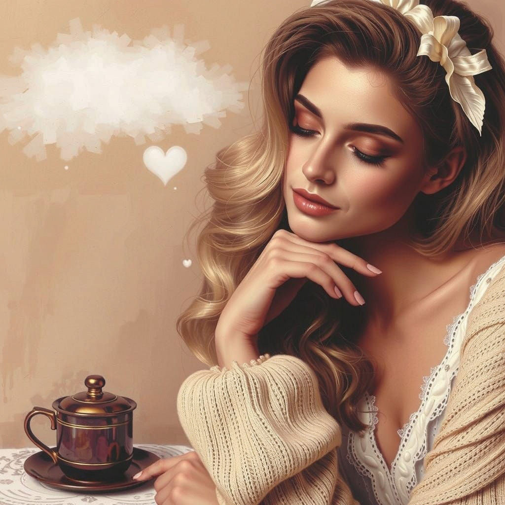 Ethereal Woman in Soft Golden Light