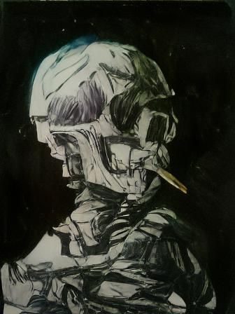 Elegant Minimalist Watercolour Ink Drawing