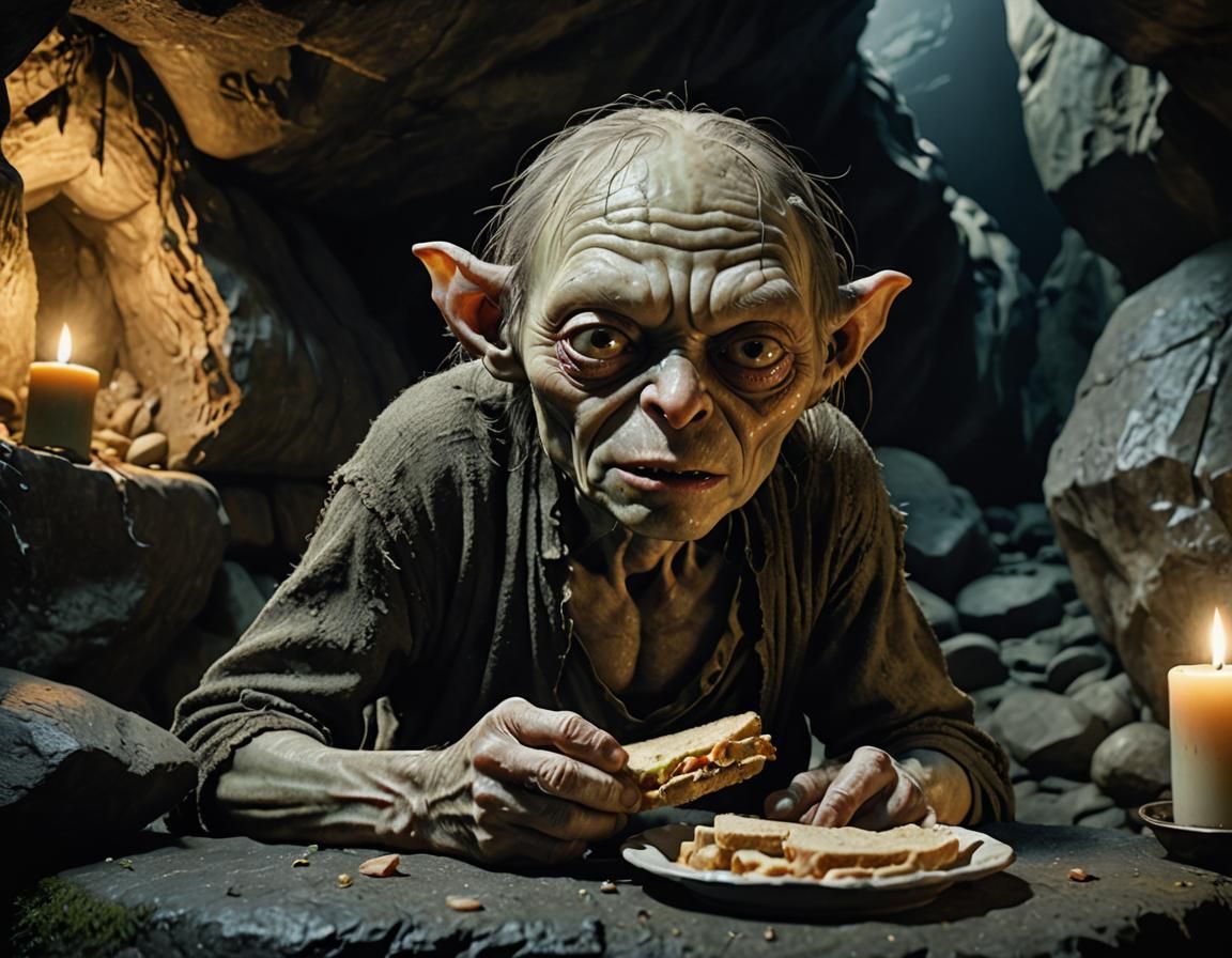 Gollum's Dark Solace in Shadows