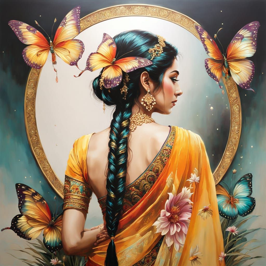 Ethereal Devdasi dances with butterflies