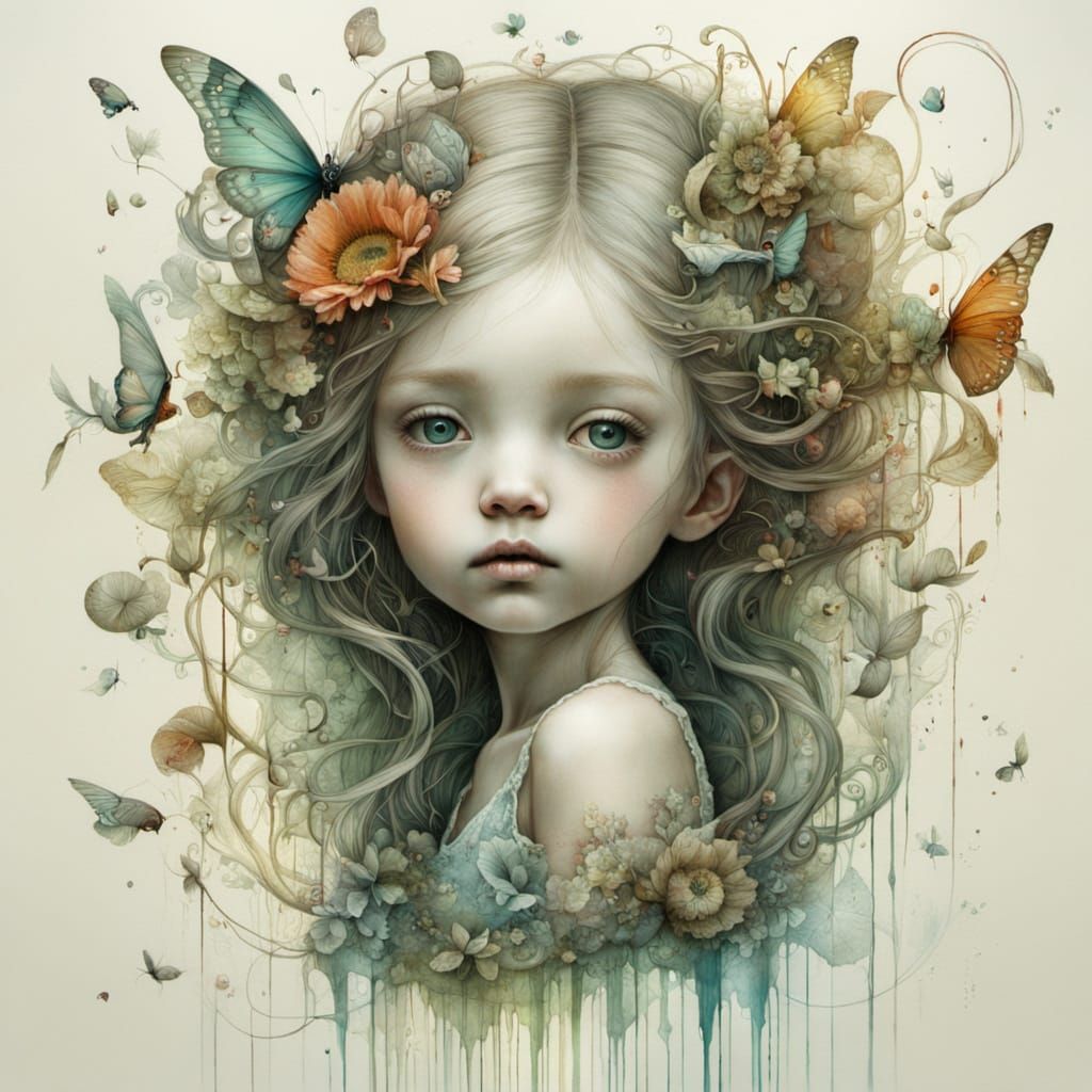 surrealism, organic architecture, illusionary depth, mixed m...