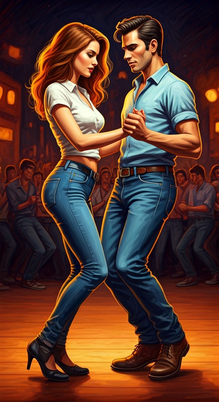 Couple Dancing Rock'n'Roll in Lively Atmosphere