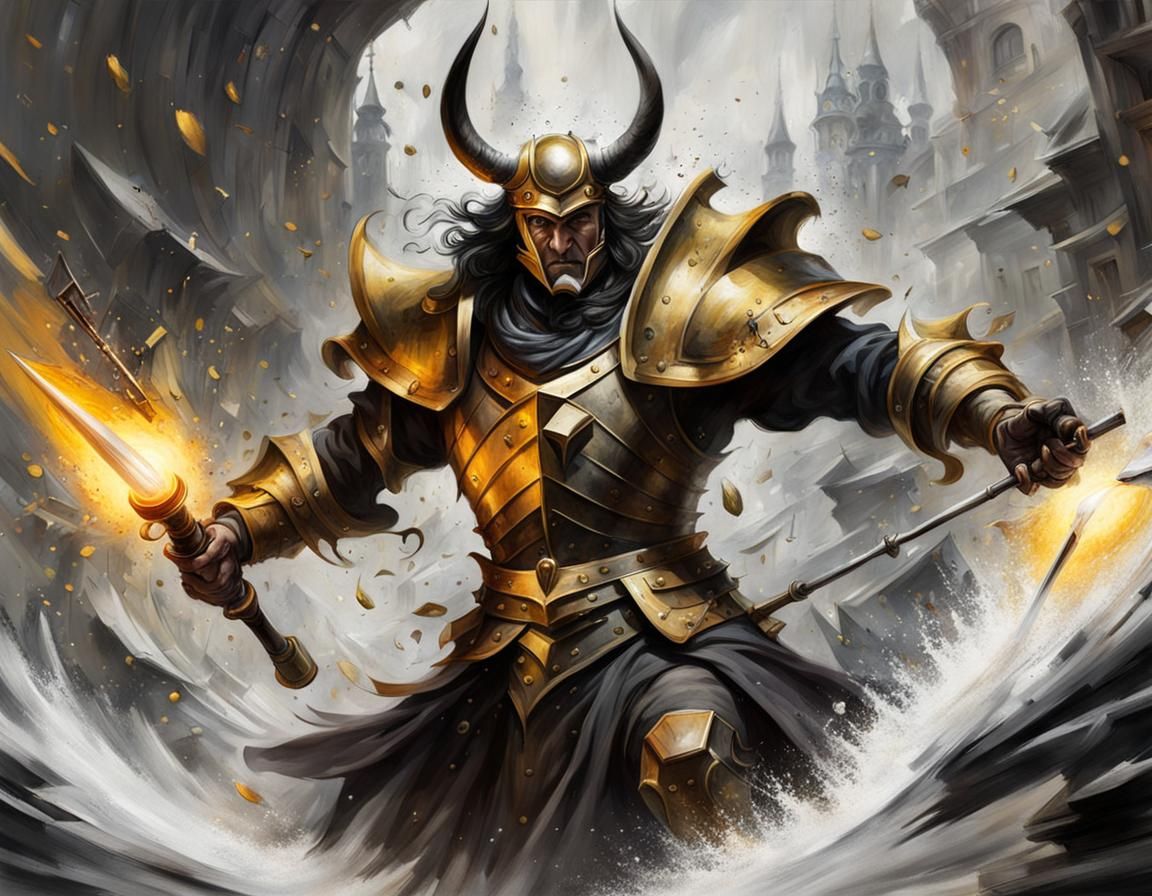 Angry Warrior - Comics style