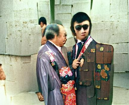 Medieval Prince Surrounded by Retro Bodyguard in Traditional...