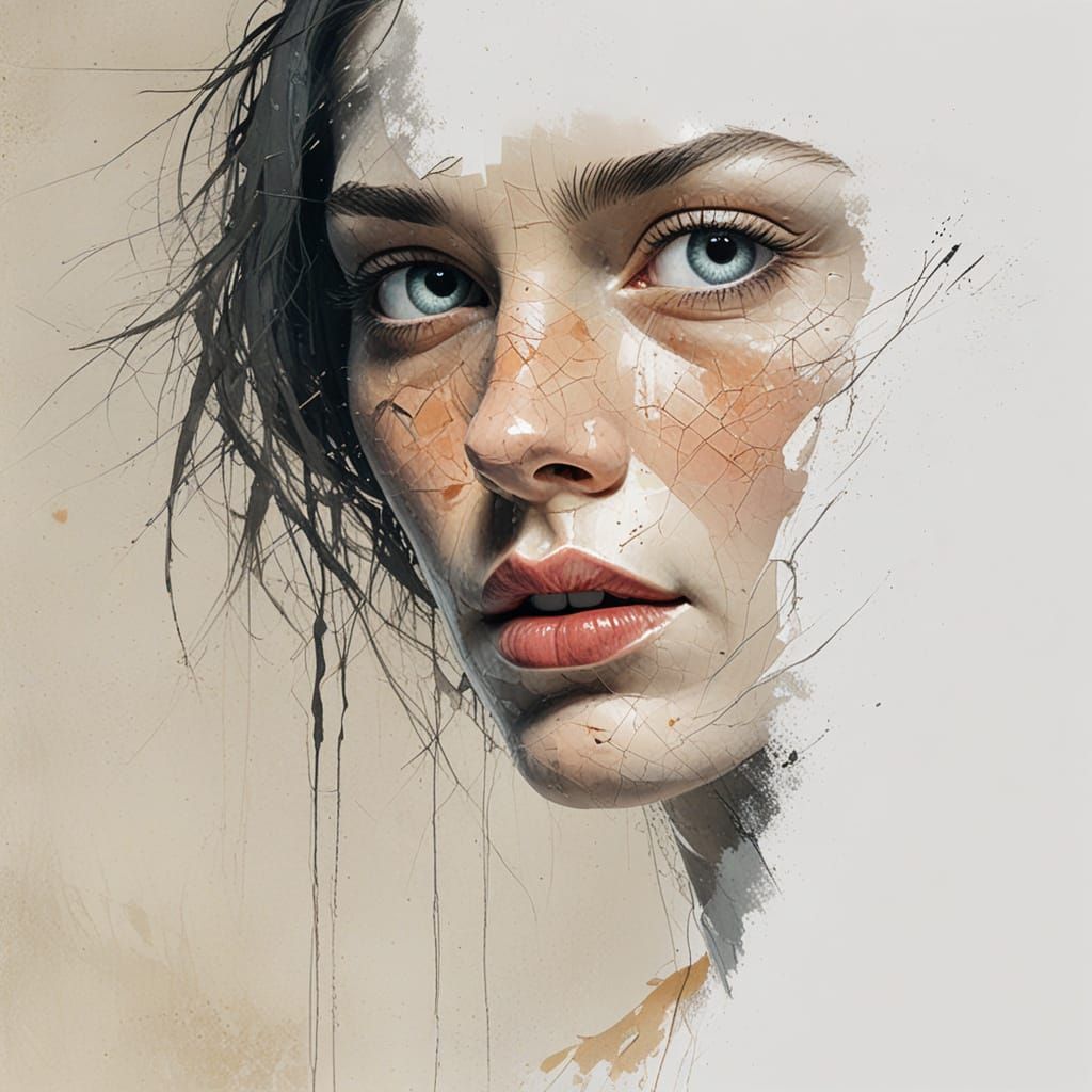 Ethereal Portrait of a Woman in Moody Light