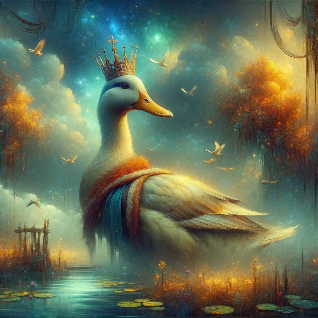 King Quack: Majestic Duck Ruler of Duckland