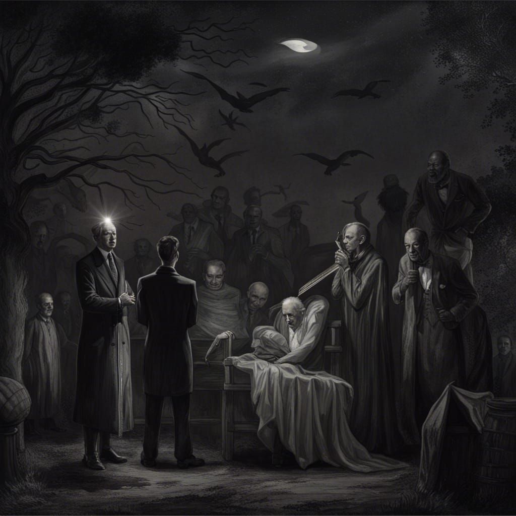 Creepy Horror Scene in a Dark, Gothic-Aesthetic