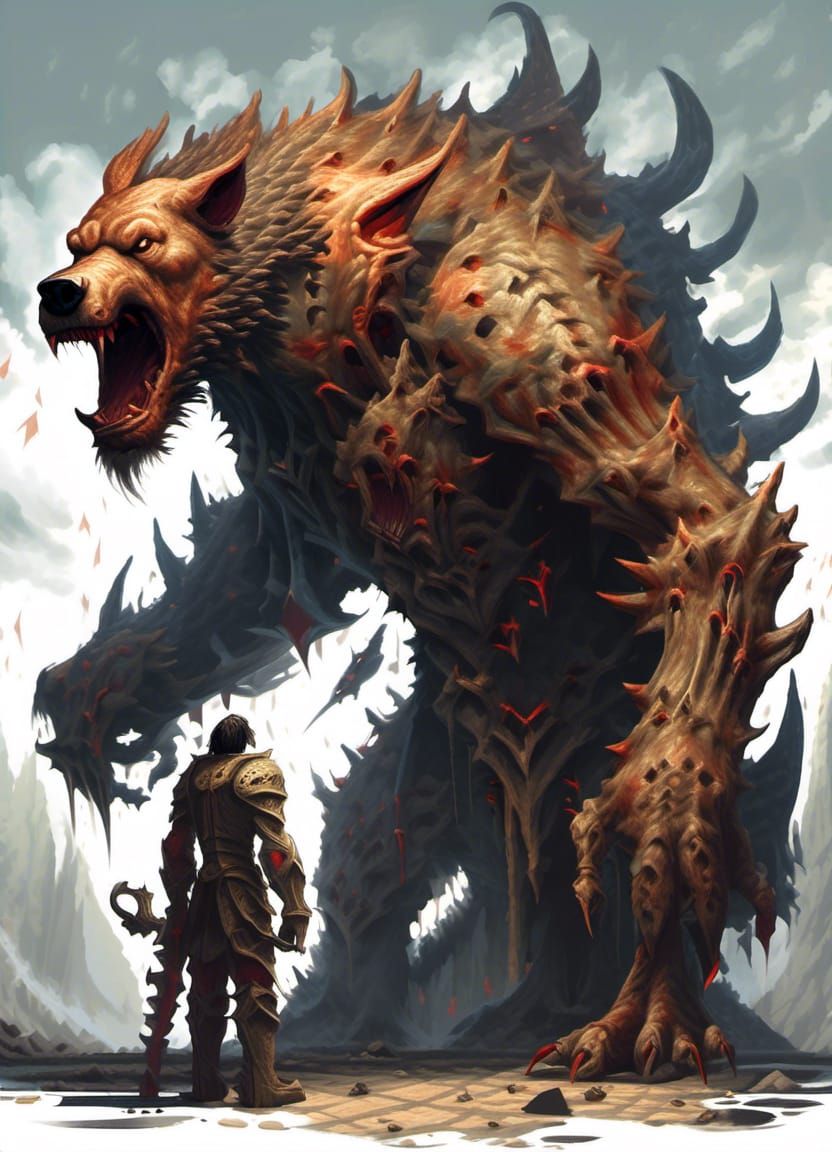 Three-Headed Demon Guardian