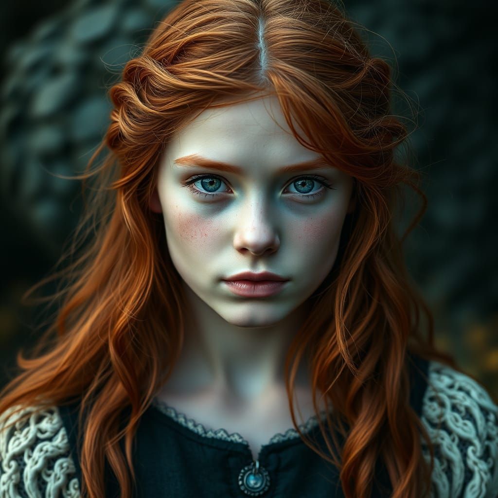 Photorealistic Portrait of a Beautiful Irish Maiden