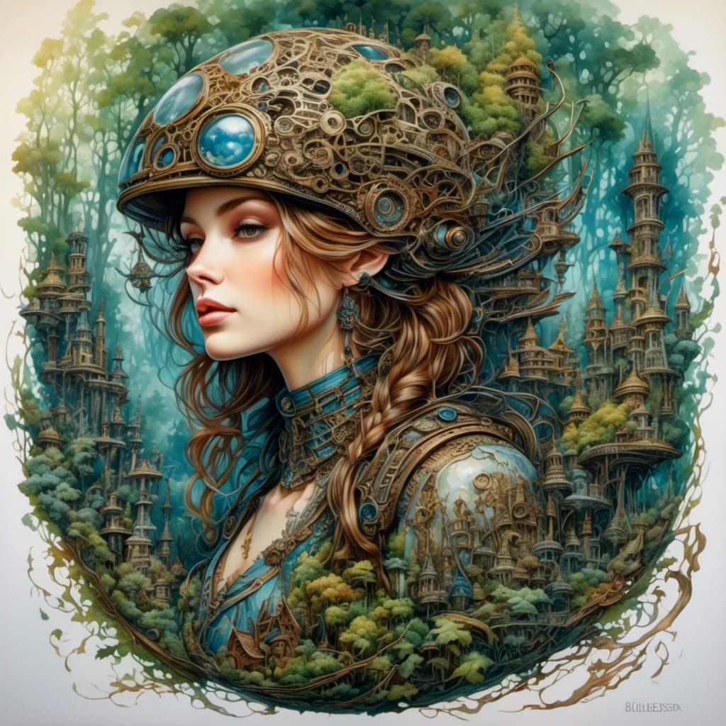 Steampunk Fairy Soars Through Enchanted Forest