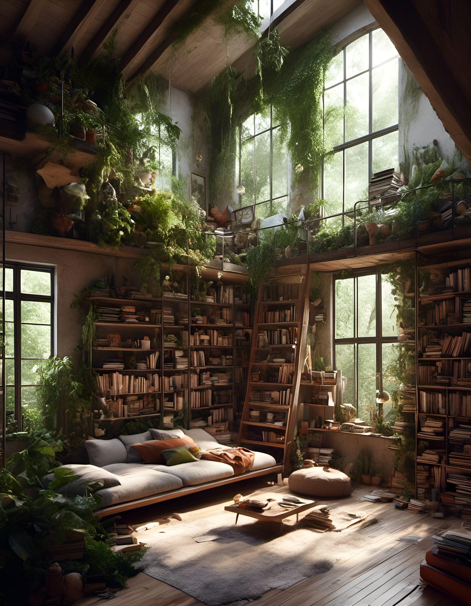 Modern Forest Sanctuary with Whimsical Accents