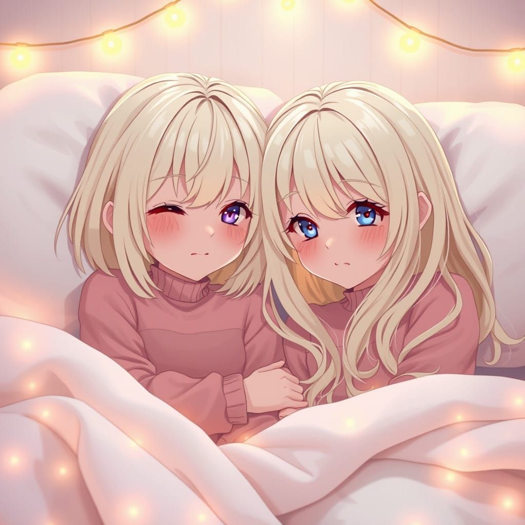 Blonde BFFs Share Magical Sleepover Moment in Anime-Inspired...