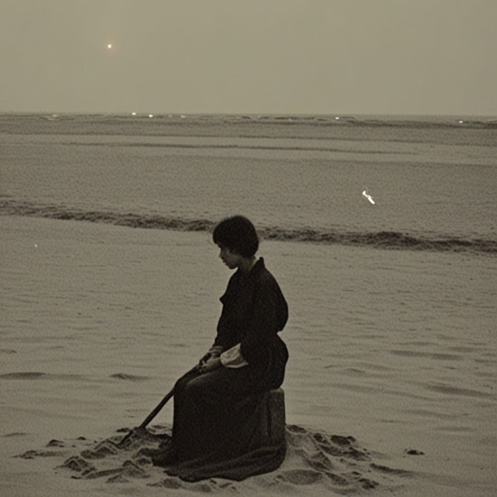 I sit upon the sands alone
