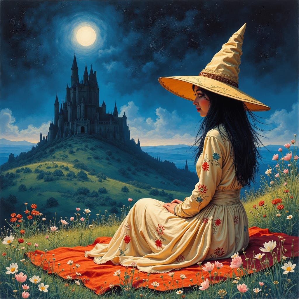 Witch in the meadow