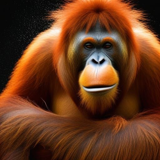 Orangutan Monarch in Golden Splendor