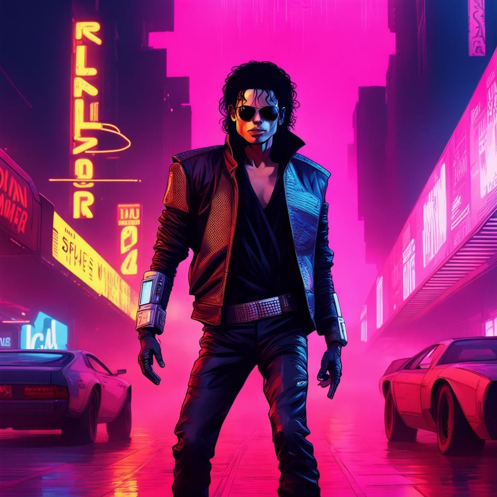 Michael Jackson as Cyberpunk Visionary in 2099