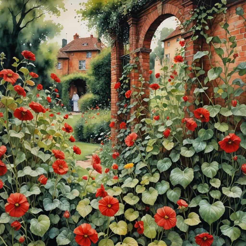 Surreal Gardenscapes in Watercolor Abstraction
