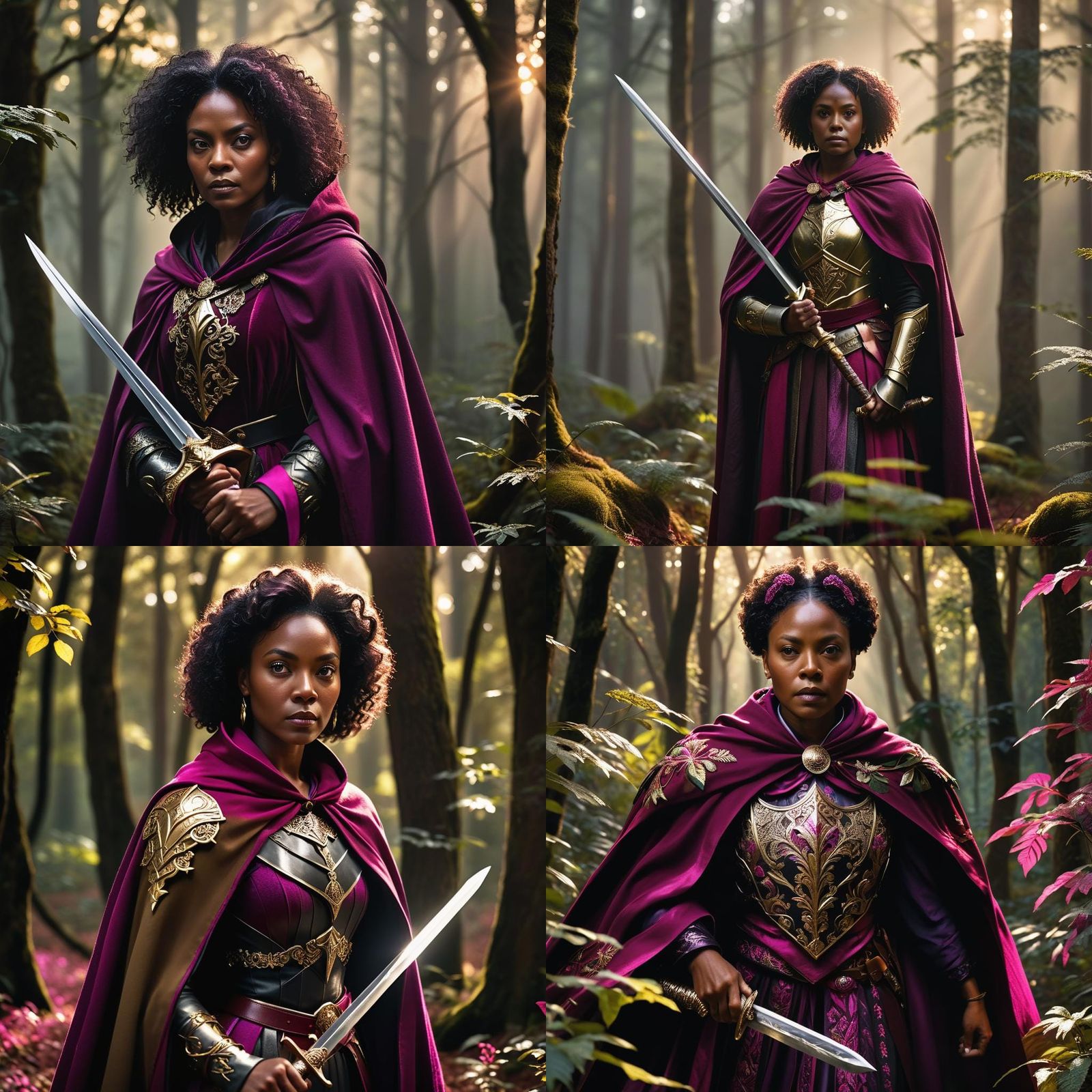 Ethereal Hunteress in Magenta Attire