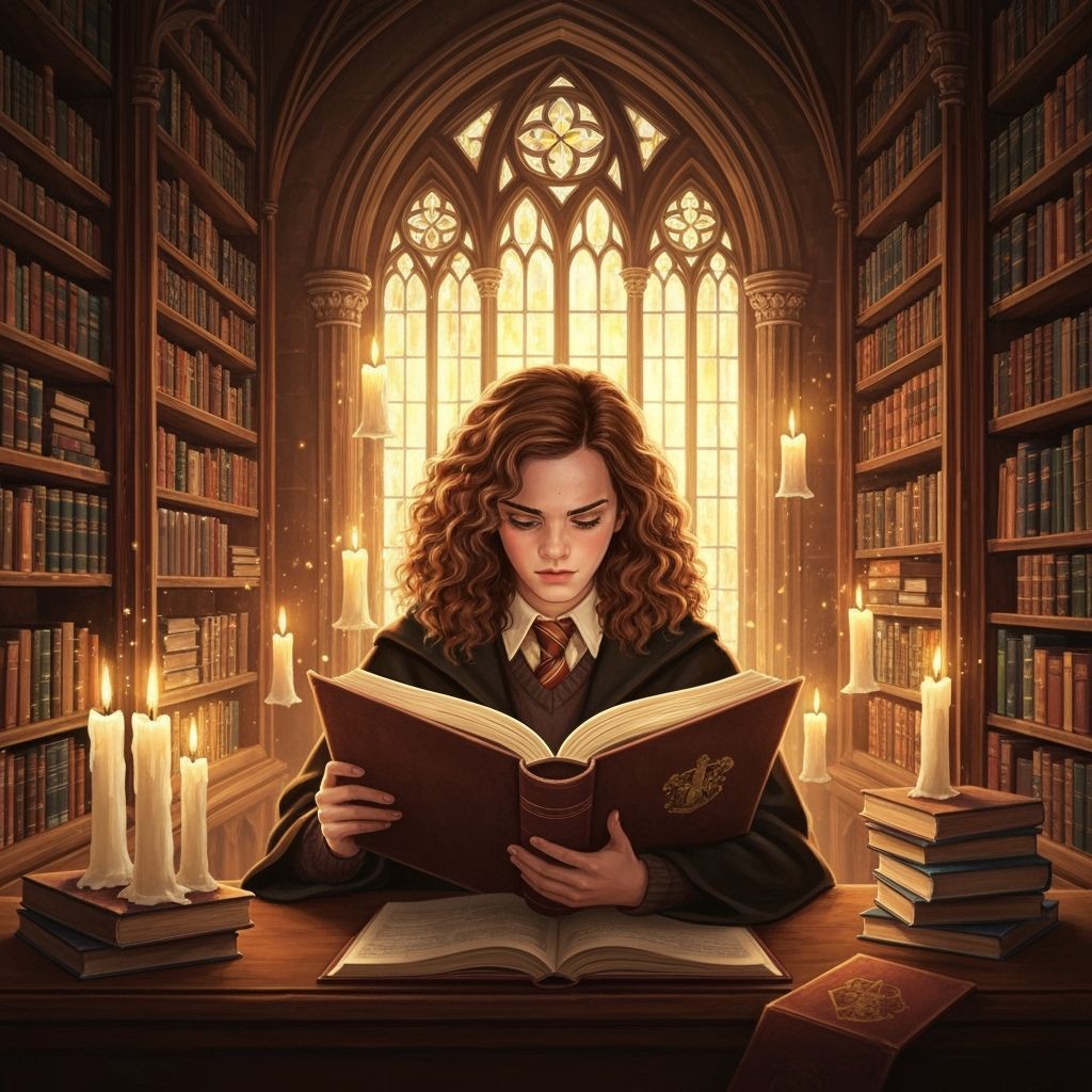 Magical Reading Corner at Hogwarts: Fantasy Art