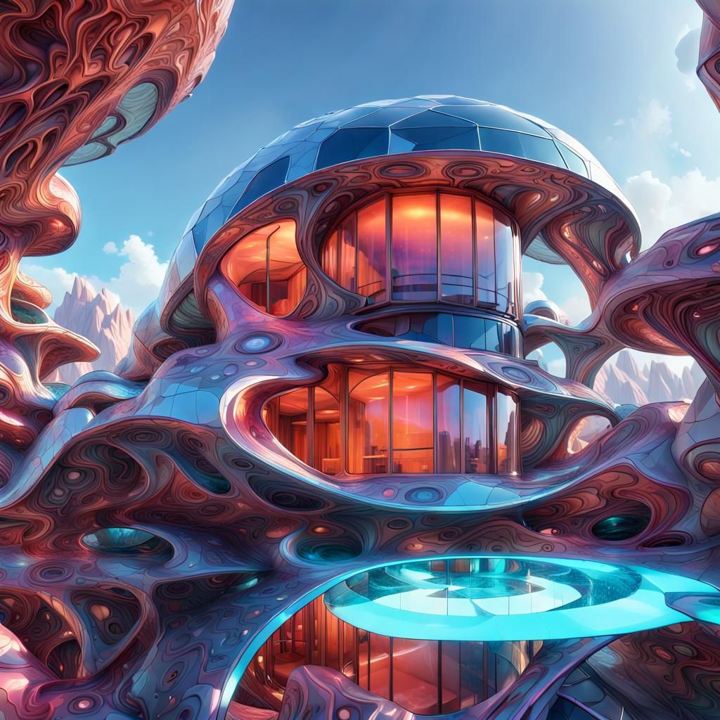 Modern Luxurious abstract-architecture Building...