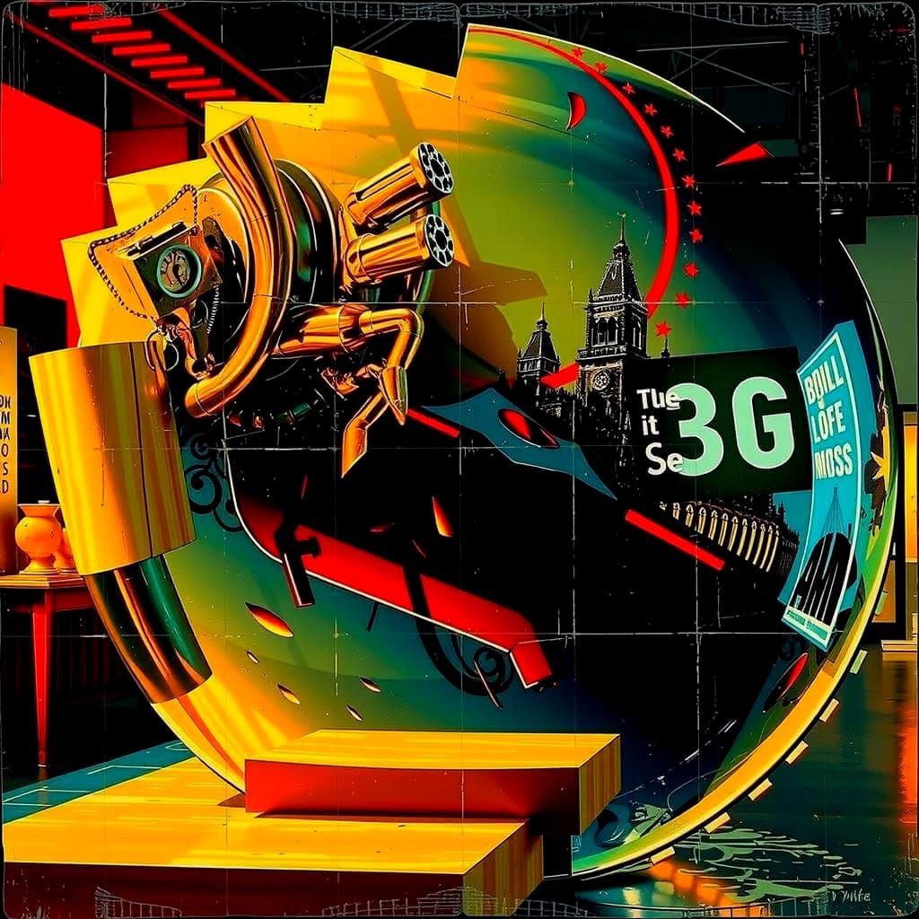 Hyperrealistic Sculpture with Vivid Colors and Dynamic Light...