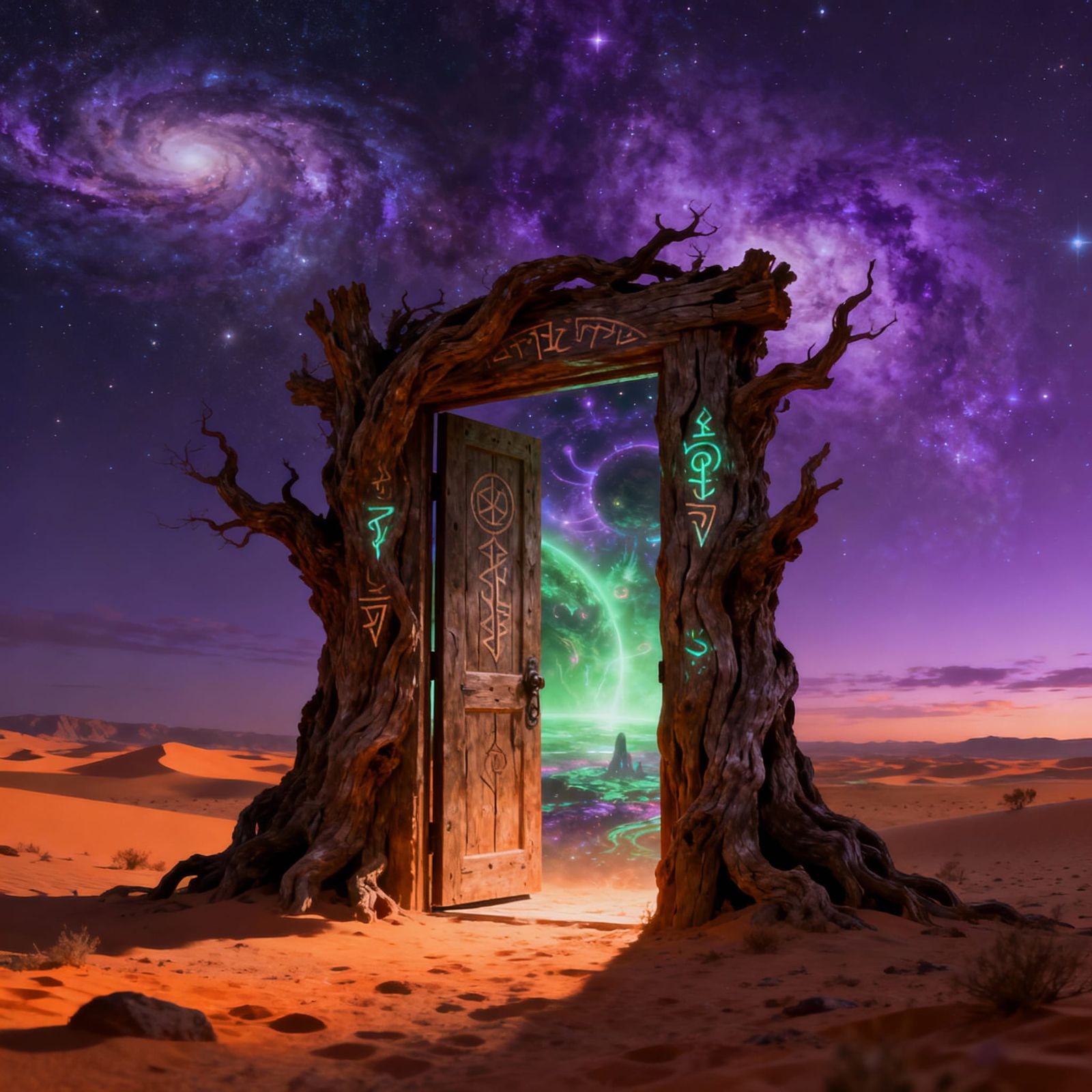 Ancient Desert Doorway Reveals Alien World At Twilight