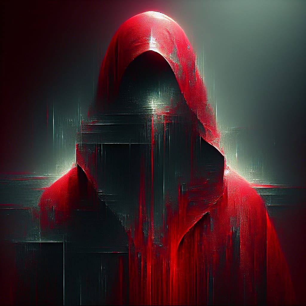 Ethereal Fantasy Portrait in Dark Grey Hypermaximalist Cryop...