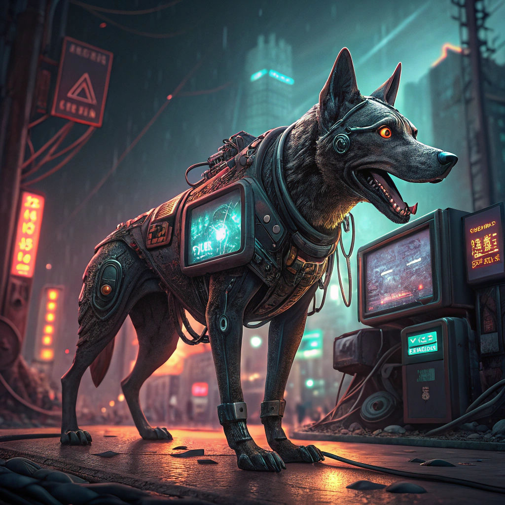 Sci-Fi Canine-Tv Hybrid in 8K Resolution